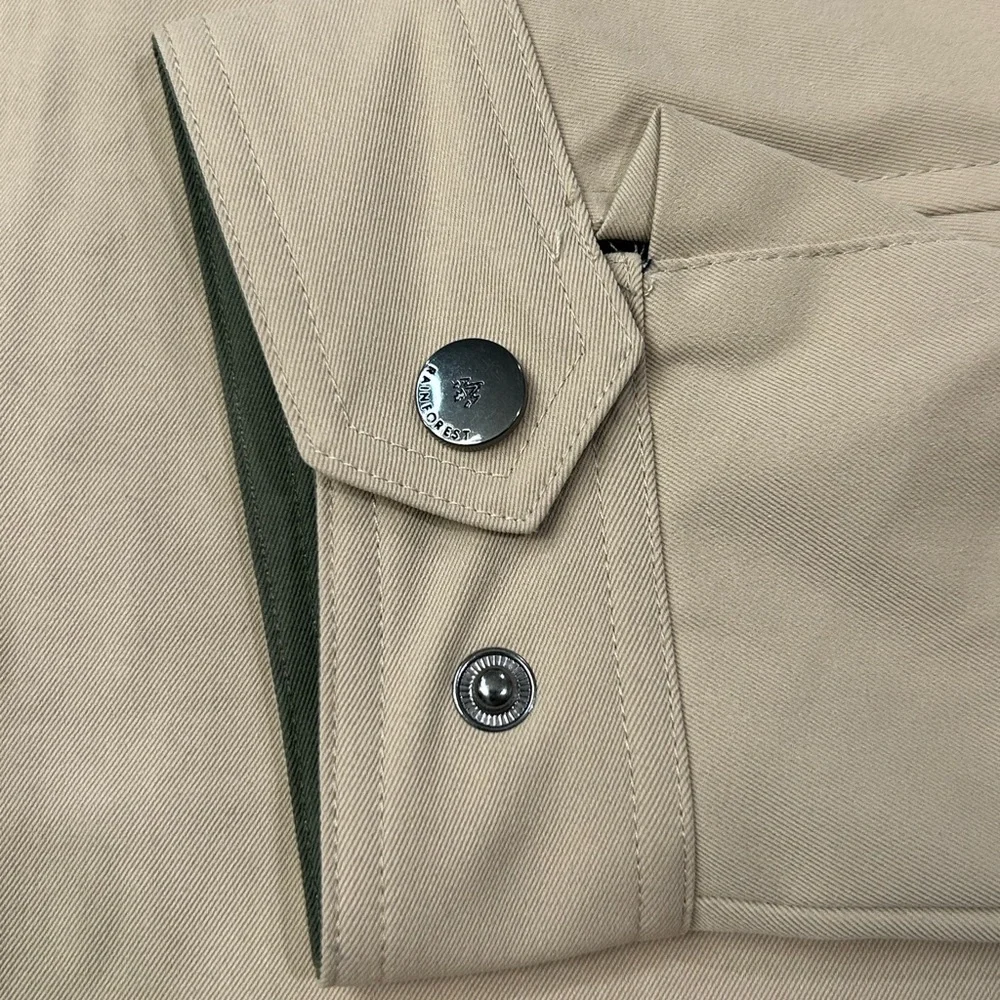 RAINFOREST Men's Drylander Tech Khaki Chore Jacket NWT L Water‎ Wind Resistant